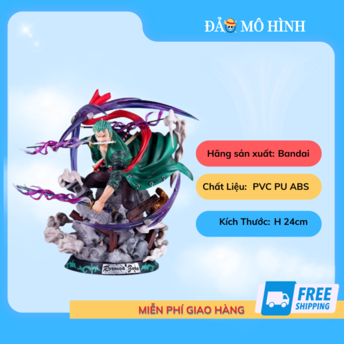 Mô Hình OnePiece Zoro wano hiệu ứng siêu đẹp - bản cao cấp